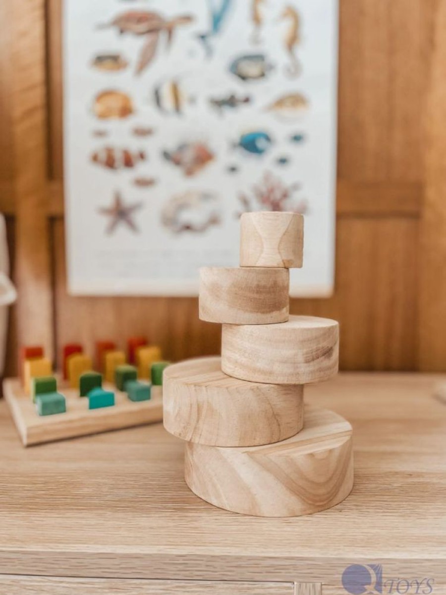 Type Of Play QToys | Qtoys - Wooden Stacking And Nesting Bowls