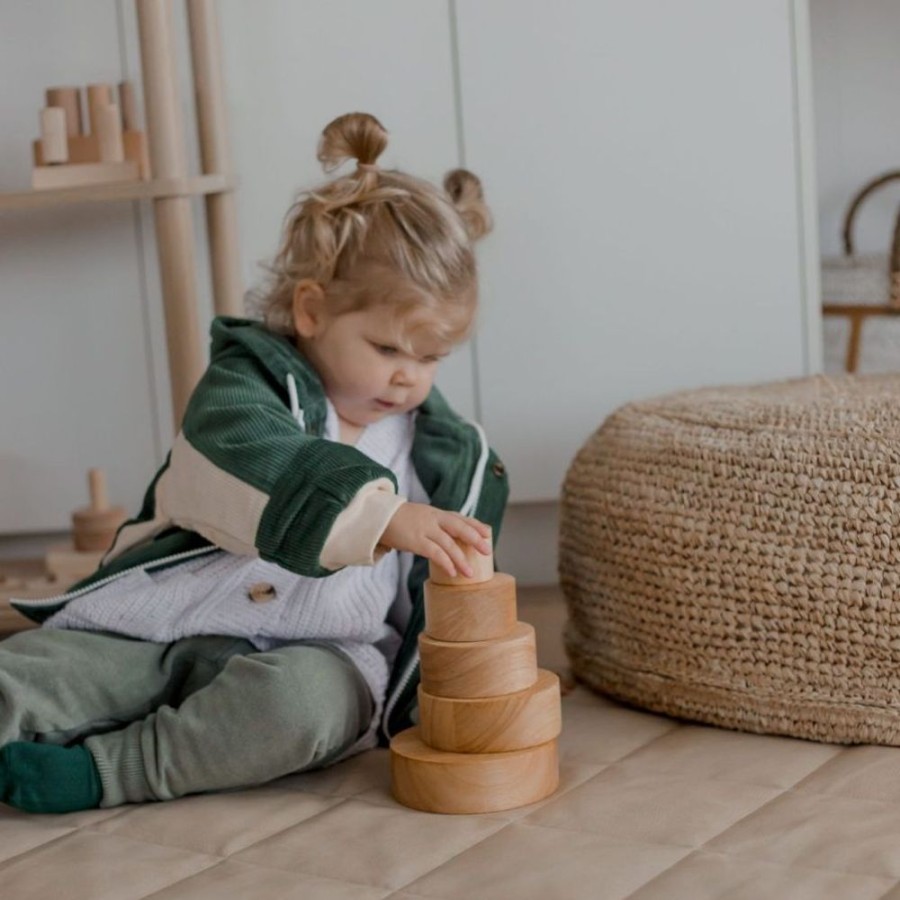 Type Of Play QToys | Qtoys - Wooden Stacking And Nesting Bowls