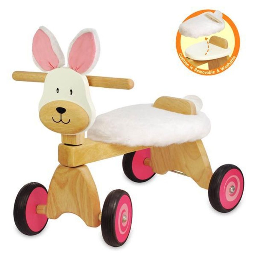 On The Move I'm Toy | I'M Toy - Wooden Ride On Bunny