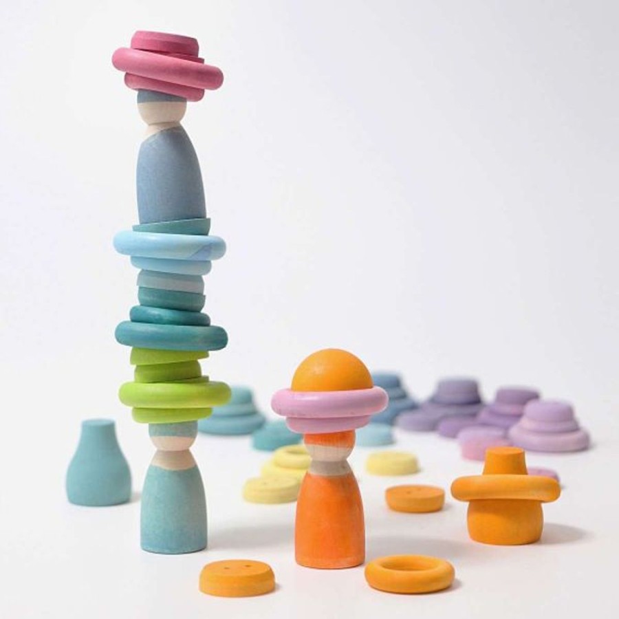 Type Of Play Grimm's | Grimm'S - Building Rings Pastel