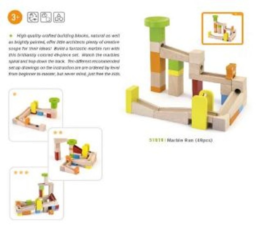 Type Of Play Viga Toys | Viga Toys - Wooden Marble Run Building Set