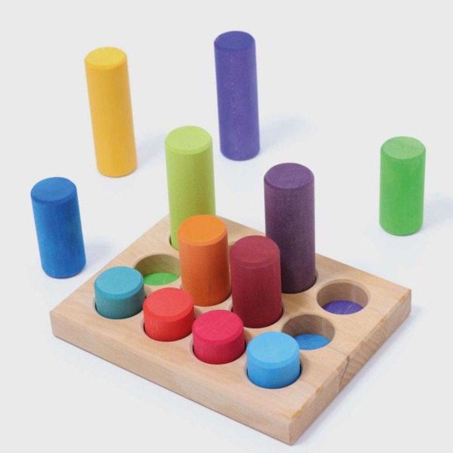 Type Of Play Grimm's | Grimm'S - Stacking Game Small Rainbow Rollers