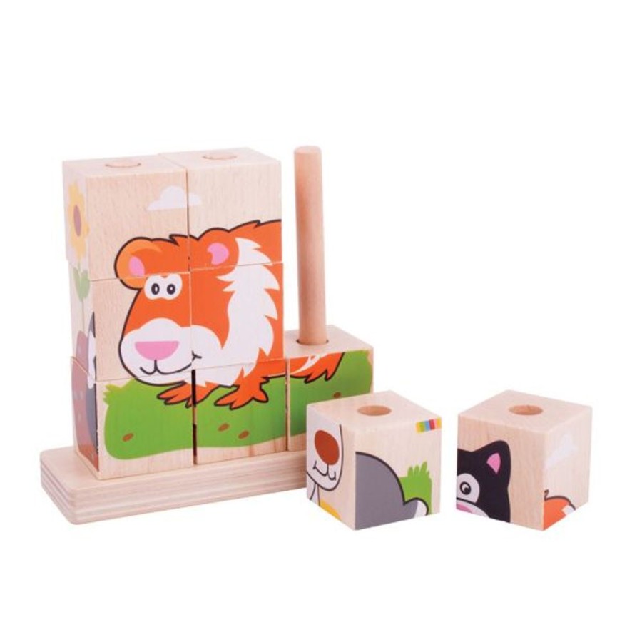 Puzzles & Musical Bigjigs Toys | Bigjigs - Wooden Stacking Puzzle