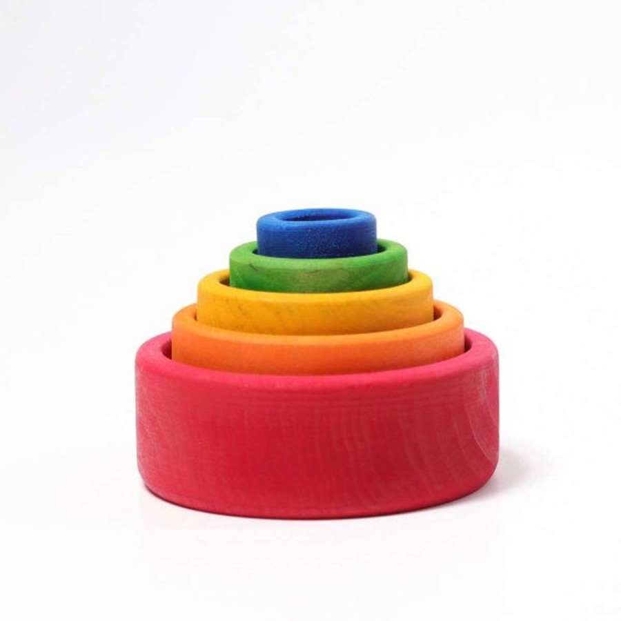 Type Of Play Grimm's | Grimm'S - Stacking Bowls Red