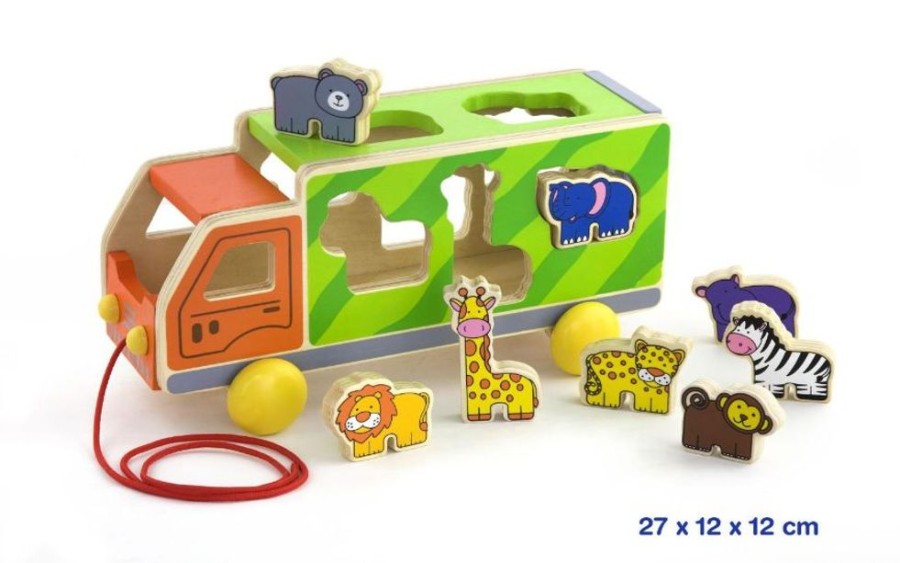 Puzzles & Musical Viga Toys | Viga Toys - Pull Along Animal Shape Sorter