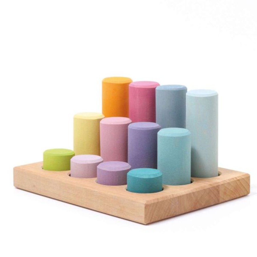 Type Of Play Grimm's | Grimm'S - Stacking Game Small Pastel Rollers