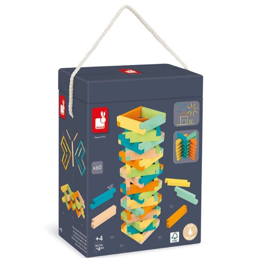 Type Of Play Wooden World | Janod - Connecting Building Blocks