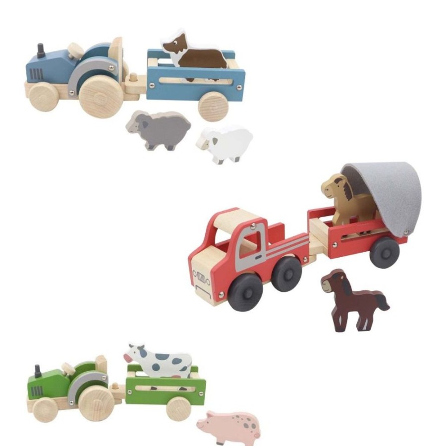 Type Of Play KaperKidz | Kaper Kidz - Wooden Tractor Or Truck With Animals