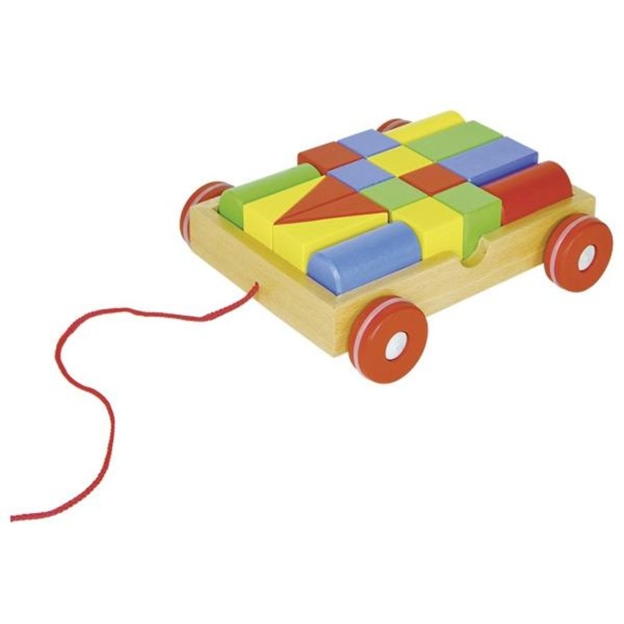 Type Of Play GOKI | Goki - Pull Along Cart With Building Blocks