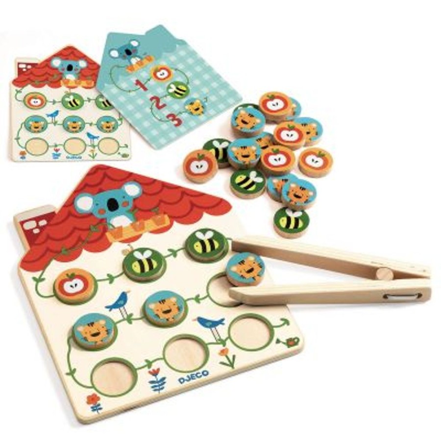 Type Of Play Djeco | Djeco - Pinstou Wooden Sequence Game