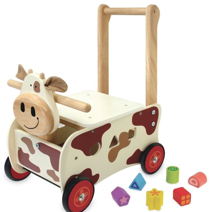 On The Move I'm Toy | I'M Toy - Wooden Walk And Ride Cow