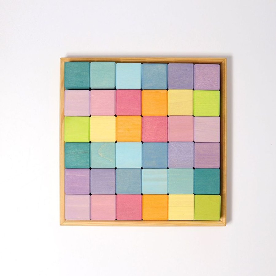 Type Of Play Grimm's | Grimm'S - Pastel Mosaic (36 Blocks)