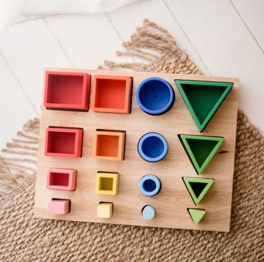 Type Of Play QToys | Qtoys - Montessori Sorting And Nesting Board