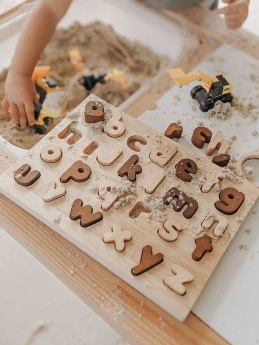 Type Of Play QToys | Qtoys - Lower Case Puzzle (Natural)