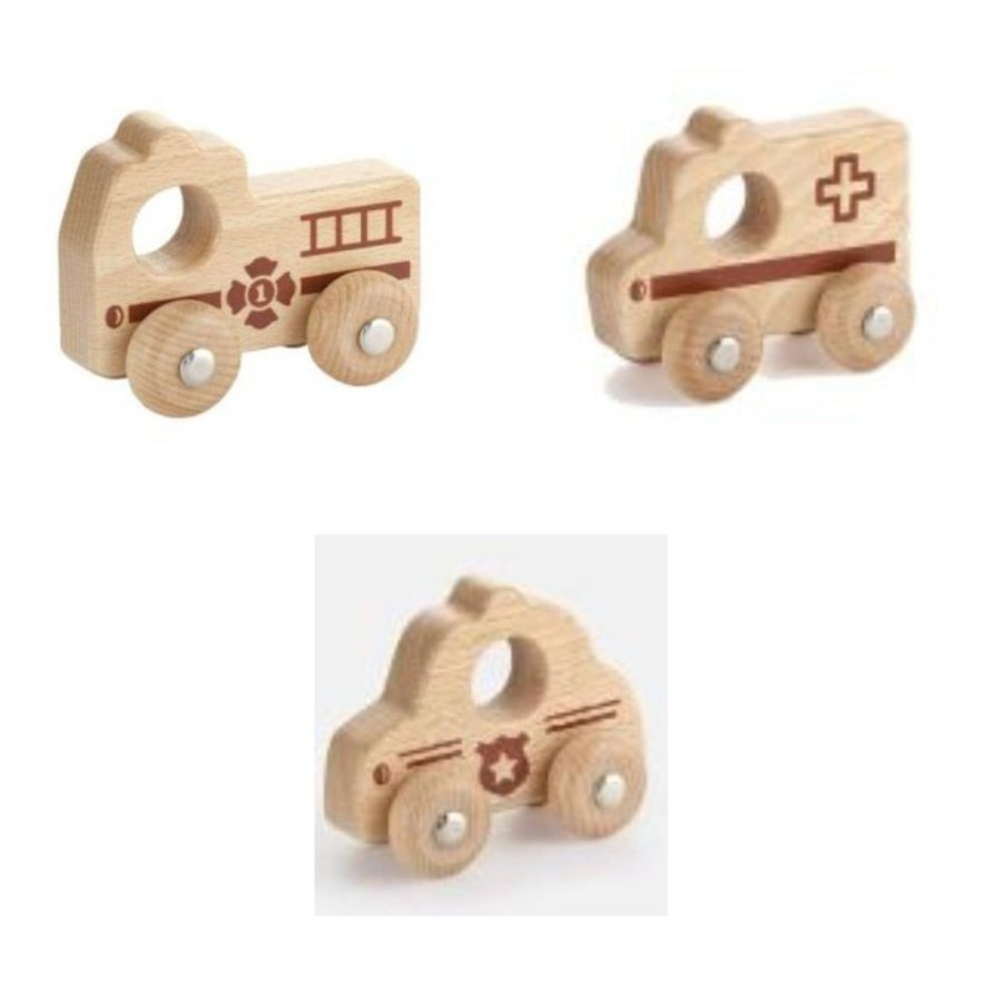 Type Of Play Viga Toys | Viga Toys - Natural Wooden Emergency Vehicles