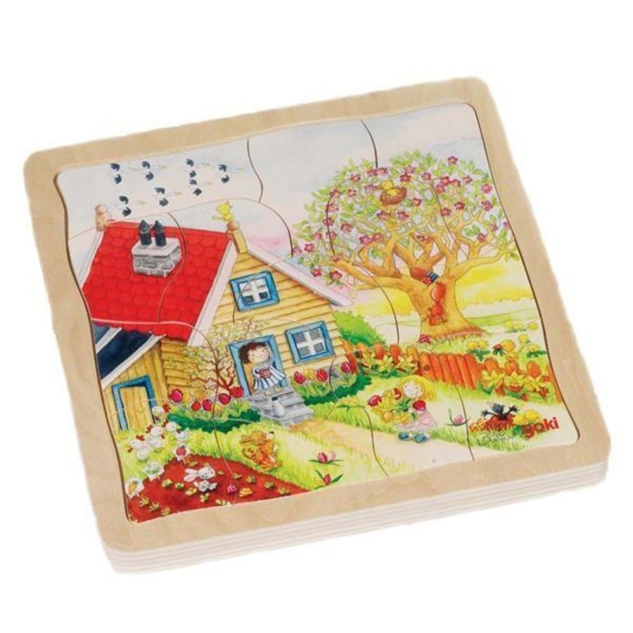 Puzzles & Musical GOKI | Goki - Wooden Lifecycle Puzzles (4 Layers)