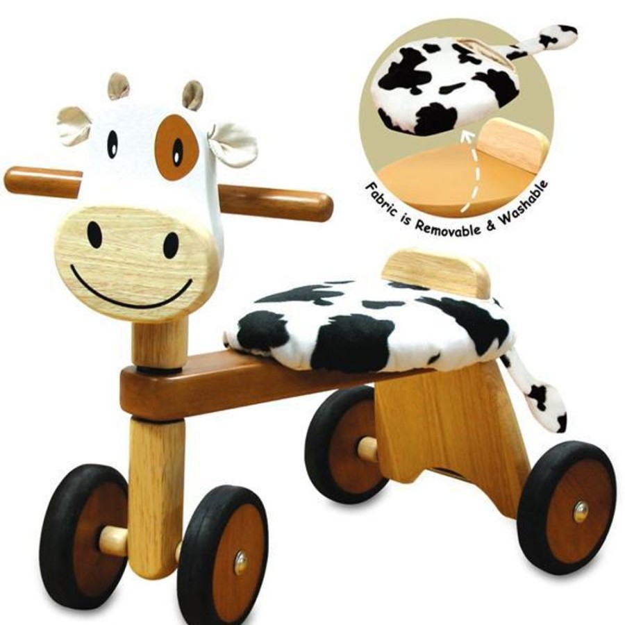 On The Move I'm Toy | I'M Toy - Wooden Ride On Cow