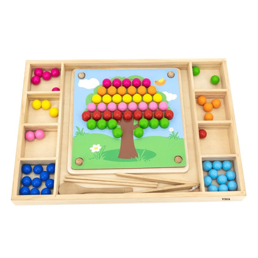 Type Of Play Viga Toys | Viga Toys - Catch & Match Fine Motor Skills Board