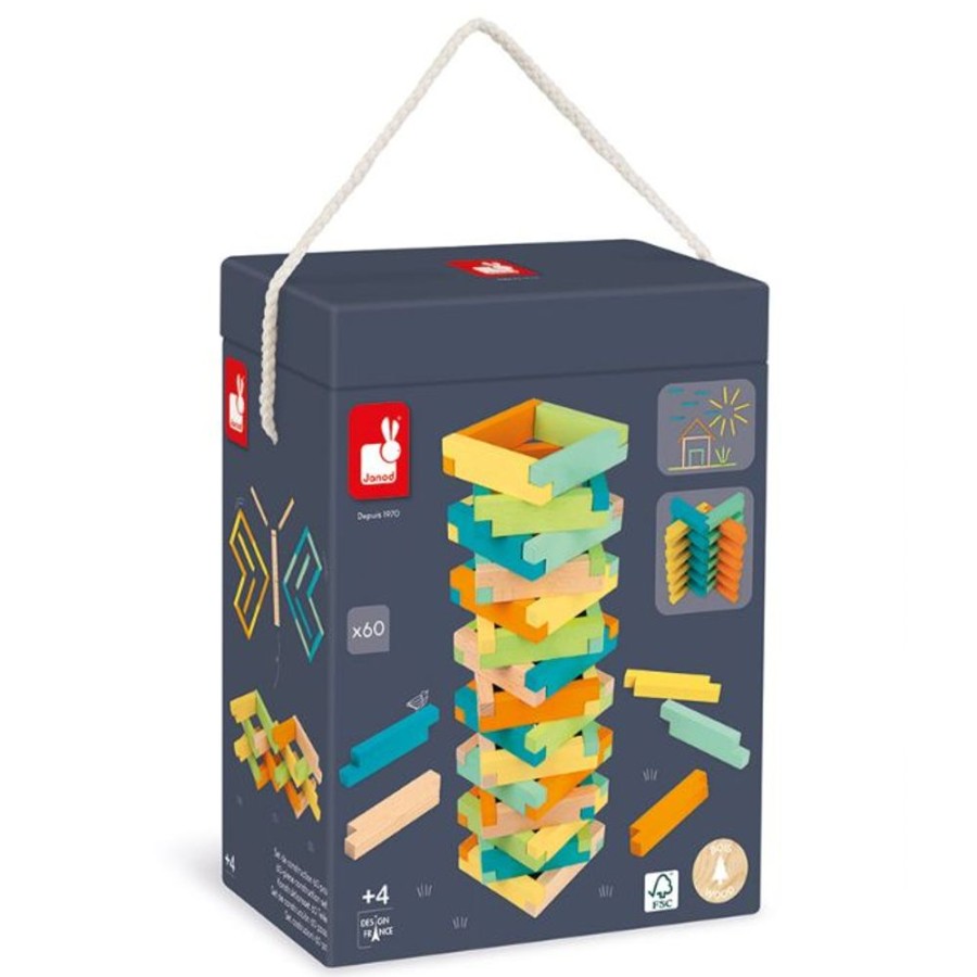 Type Of Play Wooden World | Janod - Connecting Building Blocks