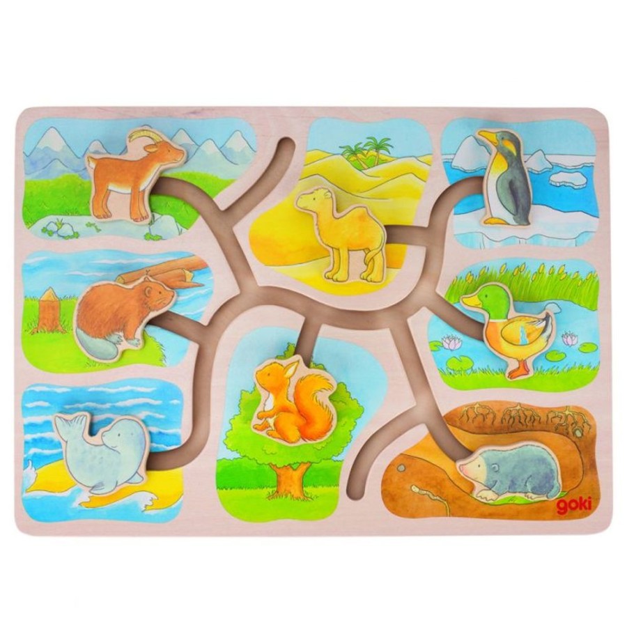 Puzzles & Musical GOKI | Goki - Sliding Puzzle - Who Lives Where