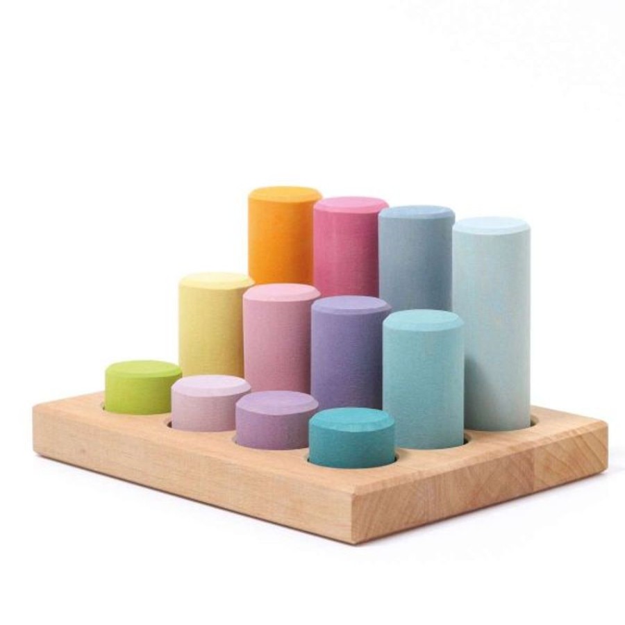 Type Of Play Grimm's | Grimm'S - Stacking Game Small Pastel Rollers