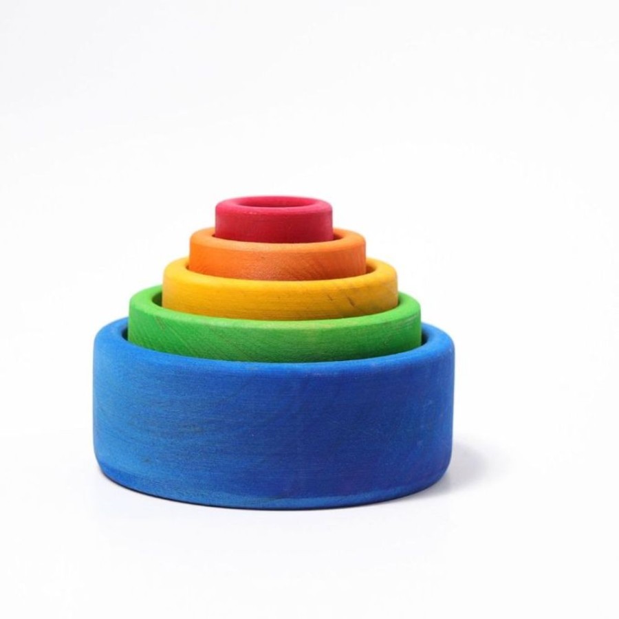 Type Of Play Grimm's | Grimm'S - Stacking Bowls Blue