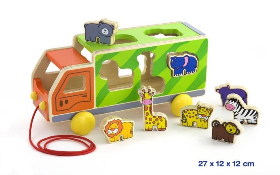 Type Of Play Viga Toys | Viga Toys - Pull Along Animal Shape Sorter