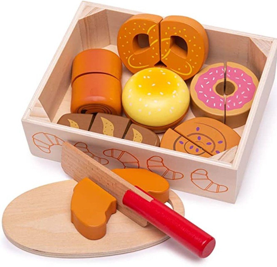 Type Of Play Bigjigs Toys | Bigjigs - Bread And Pastries Cutting Set