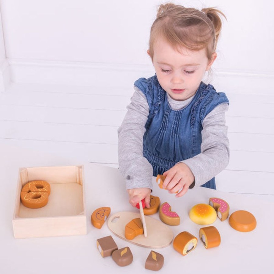 Type Of Play Bigjigs Toys | Bigjigs - Bread And Pastries Cutting Set