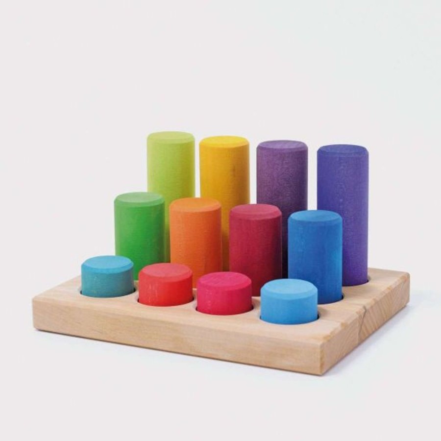 Type Of Play Grimm's | Grimm'S - Stacking Game Small Rainbow Rollers