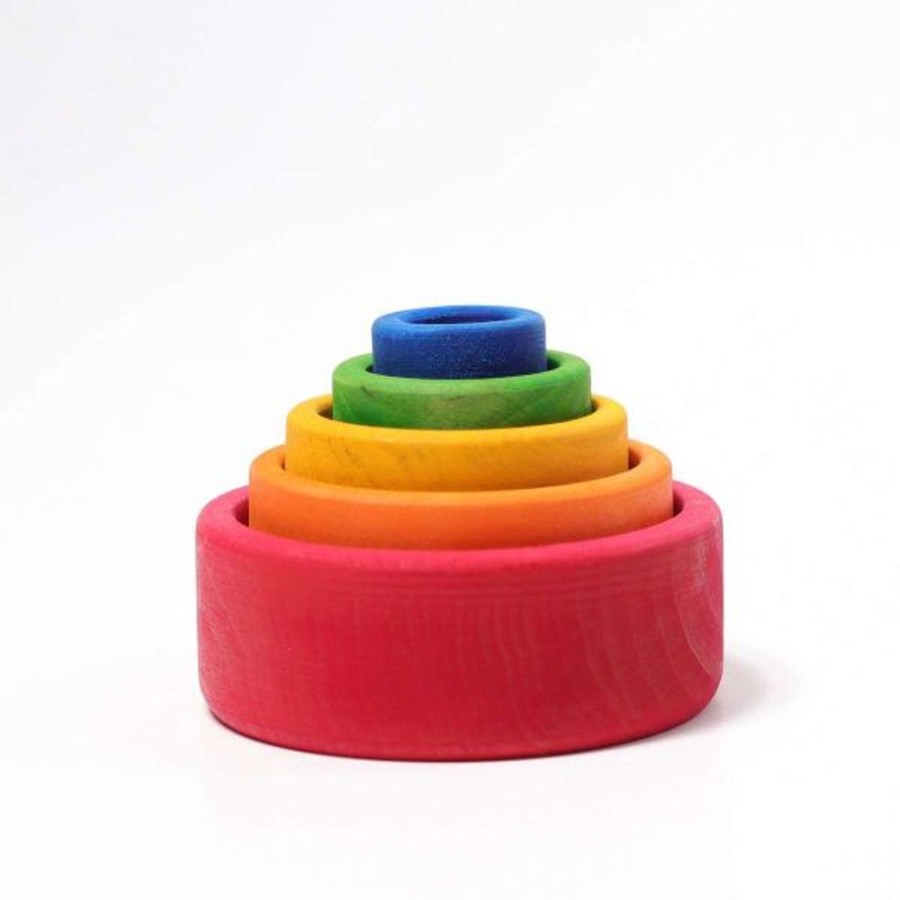 Type Of Play Grimm's | Grimm'S - Stacking Bowls Red