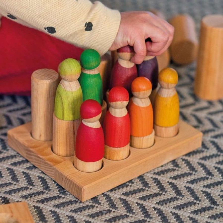 Type Of Play Grimm's | Grimm'S - Stacking Game Small Natural Rollers