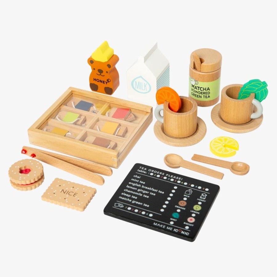 Type Of Play Make Me Iconic | Make Me Iconic - Wooden Tea Set (Extension Kit)