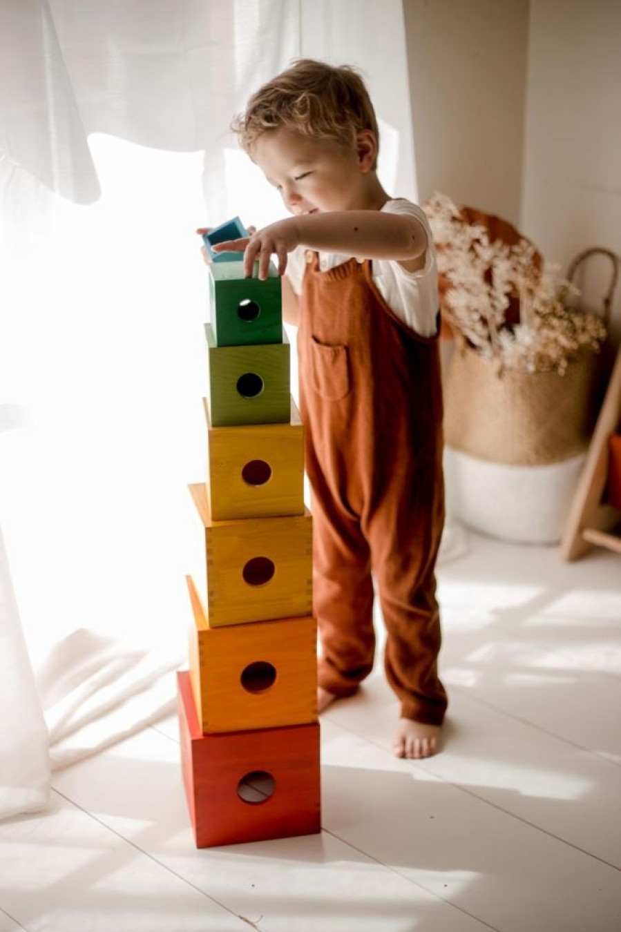 Type Of Play QToys | Qtoys - Rainbow Stacking Boxes