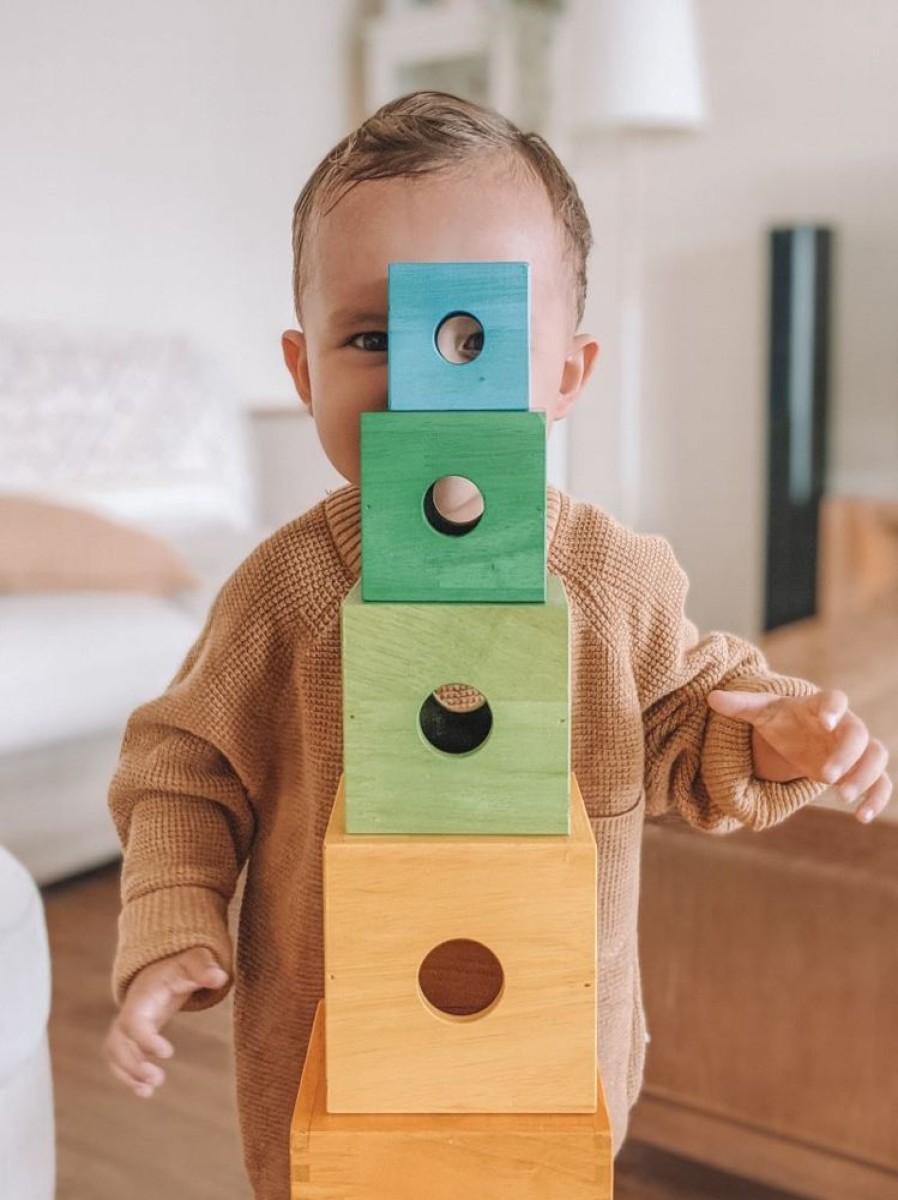 Type Of Play QToys | Qtoys - Rainbow Stacking Boxes