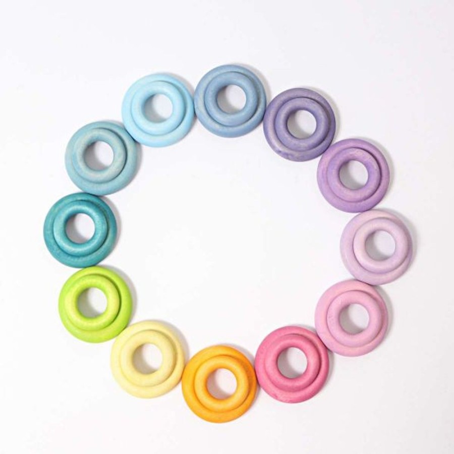 Type Of Play Grimm's | Grimm'S - Building Rings Pastel